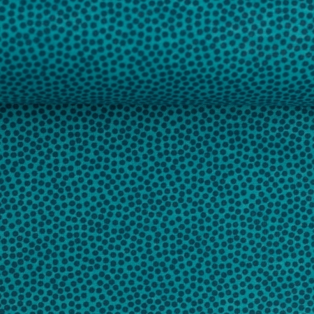 Baumwollstoff - Dotty - petrol